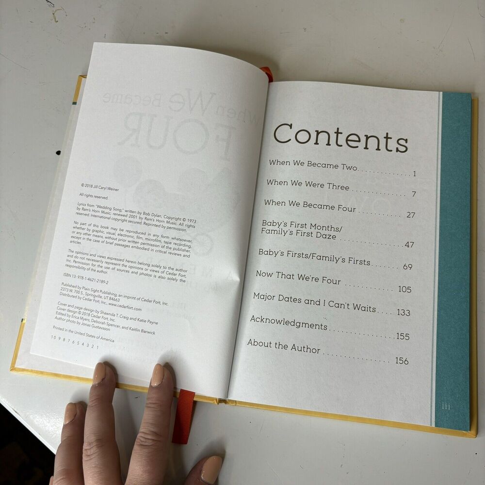 When We Became Four by Jill Weiner (2018, Hardcover) Journal Lifestyle - Picture 4 of 4